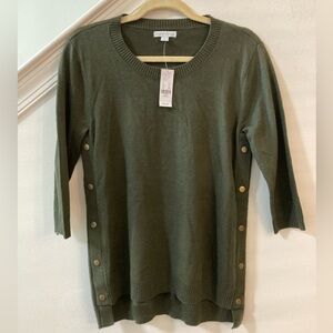 New York & Co Green High Low Sweater size Small